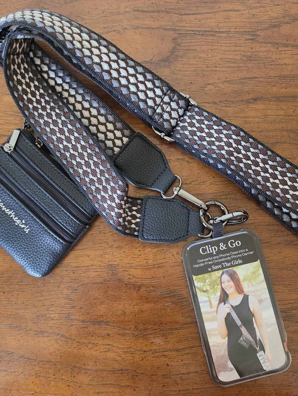 Save The Girls Clip & Go Strap w/Zippered Pouch - Picture 2 of 4